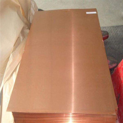 Strato rosso sottile 0.8mm del piatto di rame di H65 H62 C1100 a 55mm 1500X 3050 millimetri