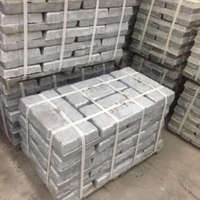 Lingotto 99,995% 420 di superficie puliti x 205 x 55mm dello zinco di JIS AISI